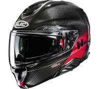HJC, Casco Moto Modular RPHA 91 CARBON ELIG Red Carbon MC1, M
