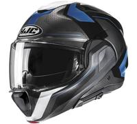 HJC F100 Bios Casco, negro-azul, tamaño L para Hombres