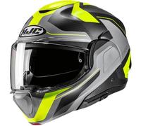 HJC F100 Bios Casco, negro-gris-amarillo, tamaño 2XL para Hombres
