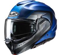 HJC F100 Reff Casco, negro-azul-plata, tamaño M para Hombres