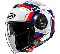 HJC i40N Velu Casco Jet, blanco-rojo-azul, tamaño 2XL para Hombres