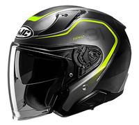 HJC RPHA 31 Kouv Casco Jet, negro-gris-amarillo, tamaño L para Hombres