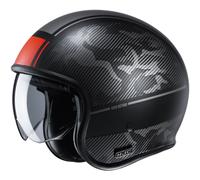 HJC V30 Alpi Casco jet, negro-rojo, tamaño M
