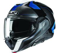 HJC F100 Bios Casco, negro-azul, tamaño XL para Hombres