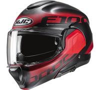 HJC F100 Hetal Casco, negro/rojo, Talla XXL (62/63)