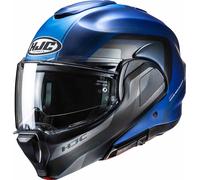 HJC F100 Reff Casco, negro-azul-plata, tamaño L para Hombres