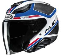 HJC F31 Ceron Casco jet, blanco/azul/rojo, Talla XS (54/55)