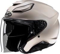 HJC F31 Solid Casco Jet, beige mate/negro, Talla XS (54/55)