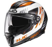 HJC F70 Carbon Kesta Casco, negro-blanco-naranja, tamaño XS para Hombres