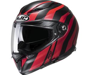 HJC F70 Galla Casco, negro-rojo, tamaño L para Hombres