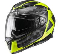 HJC F70 Katra Casco, amarillo/camuflaje, Talla XS (53/54)