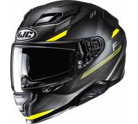 HJC F71 Carbon Esira Casco, negro/amarillo, Talla XXL (62/63)