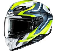 HJC F71 Fes Casco, blanco/amarillo neón/gasolina/negro, Talla S (55/56)