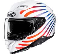 HJC F71 Zen Casco, blanco-rojo-azul, tamaño 2XL para Hombres