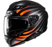 HJC F71 Zen Casco, negro/naranja/plata, Talla S (55/56)