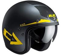 HJC FG 70s Tales MC3F - Casco de moto, color negro y amarillo, talla M