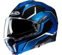HJC i100 Lorix Casco, negro/azul/blanco, Talla S (55/56)