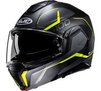 HJC i100 Lorix Casco, negro/gris/amarillo, Talla M (57/58)