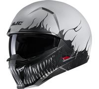 HJC i20 Scraw Casco Jet, gris/negro, Talla XS (54/55)