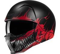 HJC i20 Scraw Casco Jet, negro/rojo, Talla S (55/56)