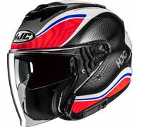 HJC i31 Depe Casco jet, Negro/Blanco/Rojo/Azul, Talla XXL (63/64)