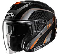 HJC i31 Reno Casco jet, negro/gris/naranja, Talla S (55/56)