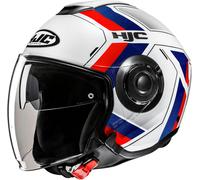 HJC i40N Velu Casco Jet, blanco-rojo-azul, tamaño 2XL para Hombres