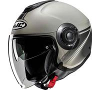 HJC i40N Vision Casco jet, negro-gris, tamaño S para Hombres