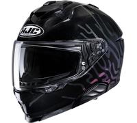 HJC i71 Celos Casco, negro-lila-plata, tamaño 2XL para Hombres