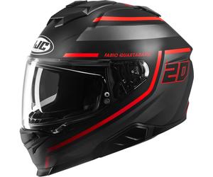 HJC i71 FQ 20 Casco, negro mate/rojo, Talla S (55/56)