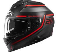 HJC i71 FQ 20 Casco, negro-rojo, tamaño S para Hombres