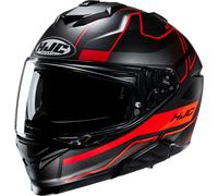 HJC i71 Iorix Casco, negro-rojo, tamaño L para Hombres
