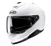 HJC i71 Solid Semi Flat Pearl White Casco Moto, Unisex, S
