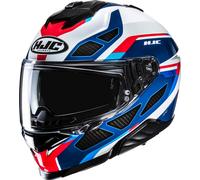 HJC i71 Zest Casco, negro-carbono-rojo-azul, tamaño L para Hombres