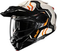 HJC i80 Velly Casco, negro-blanco-naranja, tamaño M para Hombres