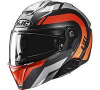 HJC i91 Arven Casco, negro/naranja/plata, Talla XXL (62/63)
