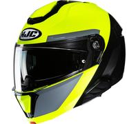 HJC i91 Bina Casco, negro-amarillo-plata, tamaño S para Hombres