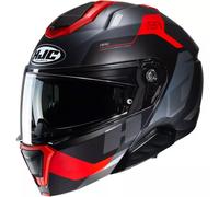 HJC i91 Carst Casco, negro-gris-rojo, tamaño M