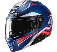 HJC i91 Tricus Casco, Azul/Rojo/Blanco, Talla XXL (62/63)