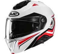 HJC i91 Tricus Casco, blanco/rojo/negro, Talla S (55/56)