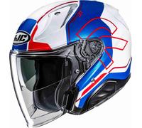 HJC RPHA 31 Dereen Casco jet, blanco/azul/rojo, Talla XL (60/61)