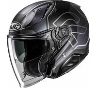 HJC RPHA 31 Dereen Casco jet, Negro/Gris/Blanco, Talla L (58/59)