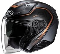 HJC RPHA 31 Kouv Casco Jet, negro-gris-naranja, tamaño M para Hombres