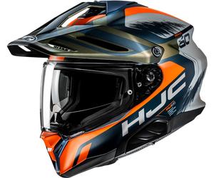 HJC RPHA 60 Quid Casco de Enduro, negro-naranja-oro-plata, tamaño M para Hombres