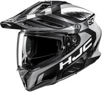 HJC RPHA 60 Quid Casco de Enduro, plata/negro/blanco, Talla XXL (62/63)