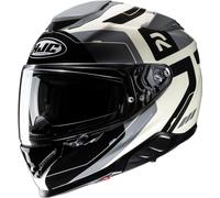 HJC RPHA 71 Cozad Casco, Negro/Blanco/Plata, Talla S (55/56)
