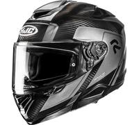 HJC RPHA 72 Carbon Fynex Casco, negro-plata, tamaño XS 54 55 para Hombres