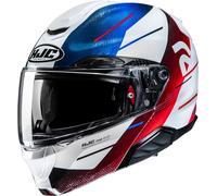 HJC RPHA 91 Blat Casco, blanco-rojo-azul, tamaño 2XL para Hombres
