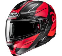 HJC RPHA 91 Blat Casco, negro/rojo, Talla XL (60/61)