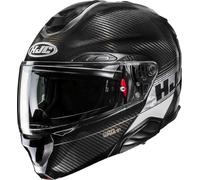 HJC RPHA 91 Carbon Elig Casco, Negro/Blanco/Plata, Talla XS (54/55)